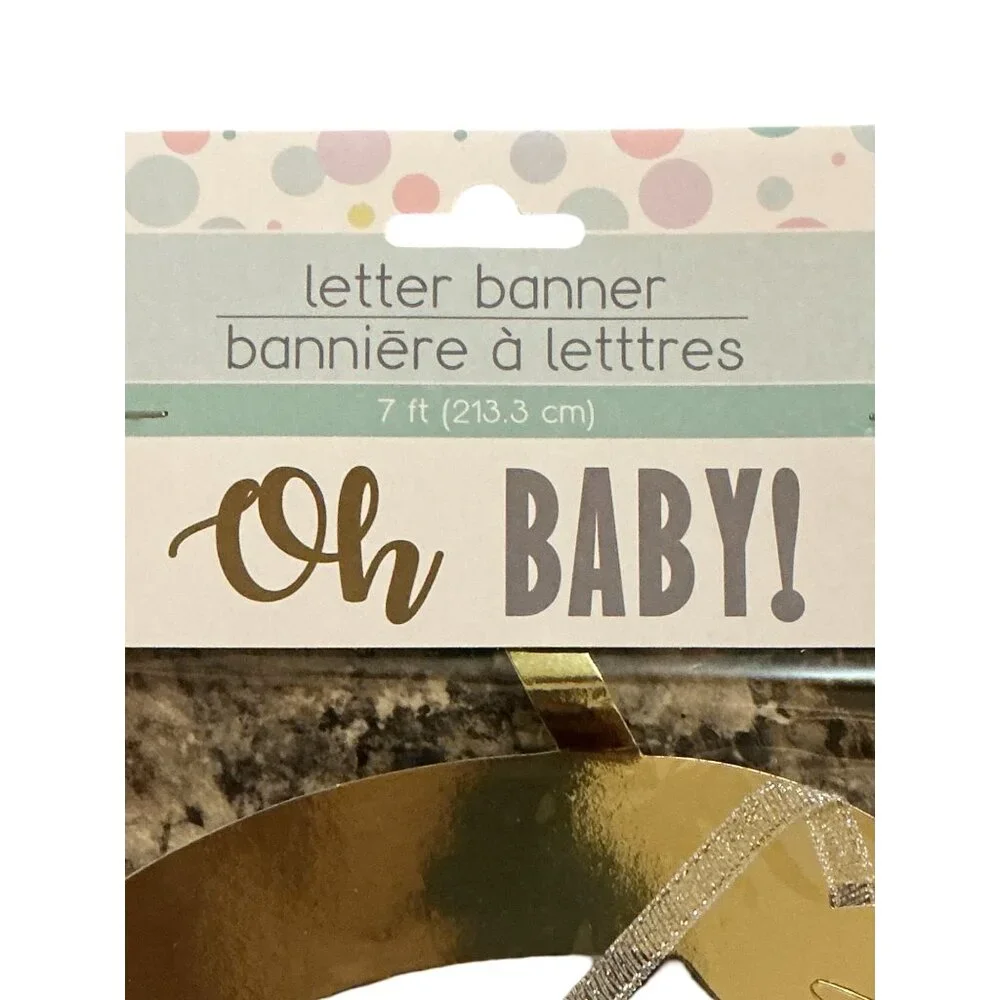 Oh‎ Baby! 7 Ft Letter Banner & Table Scatter Set